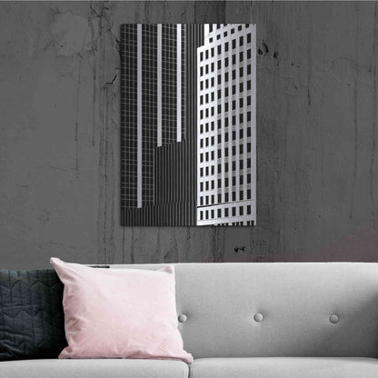 Luxe Metal Art 'NYC in Pure B&W II' by Jeff Pica Metal Wall Art,24x36