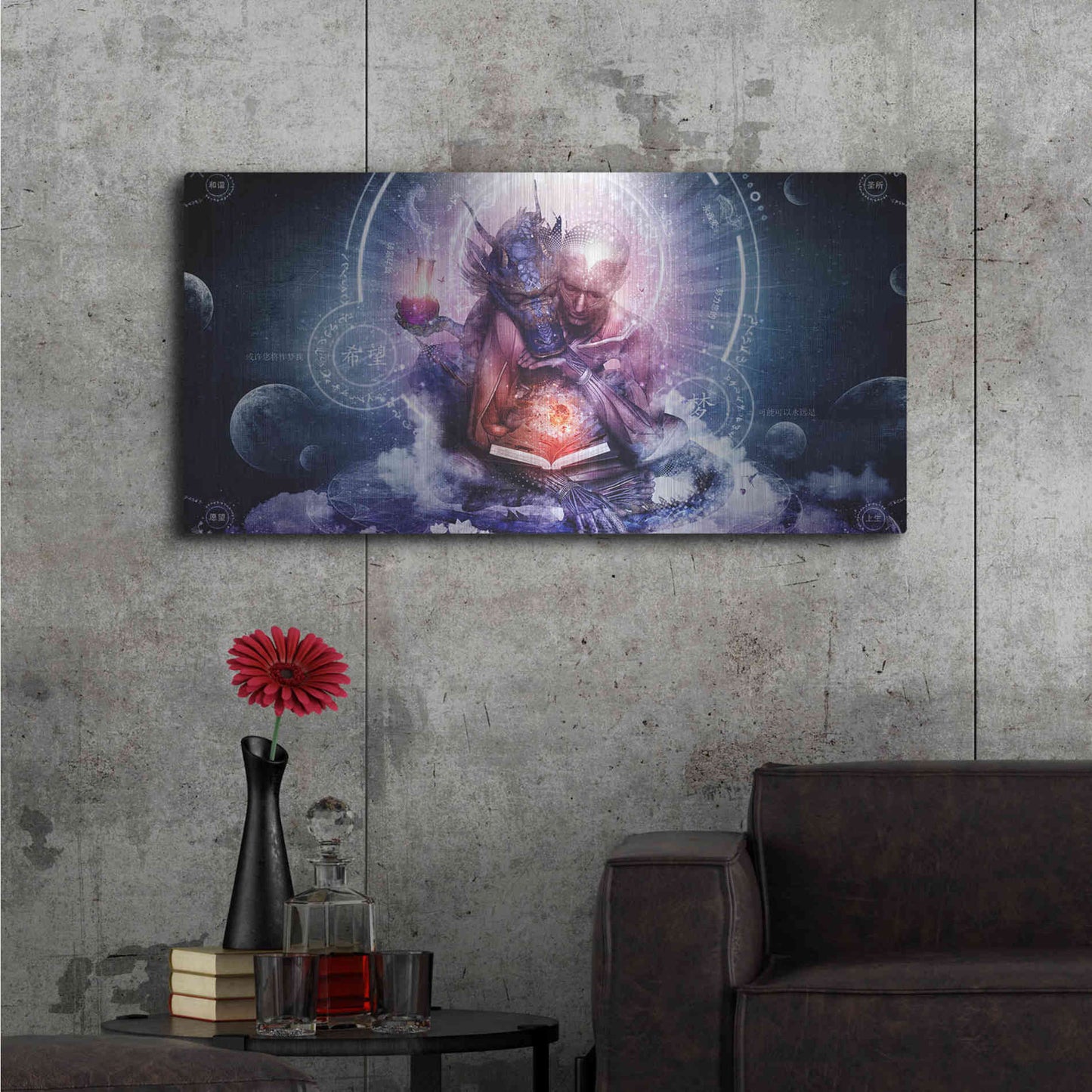 Luxe Metal Art 'Perhaps The Dreams Are Of Soulmates' by Cameron Gray, Metal Wall Art,48x24