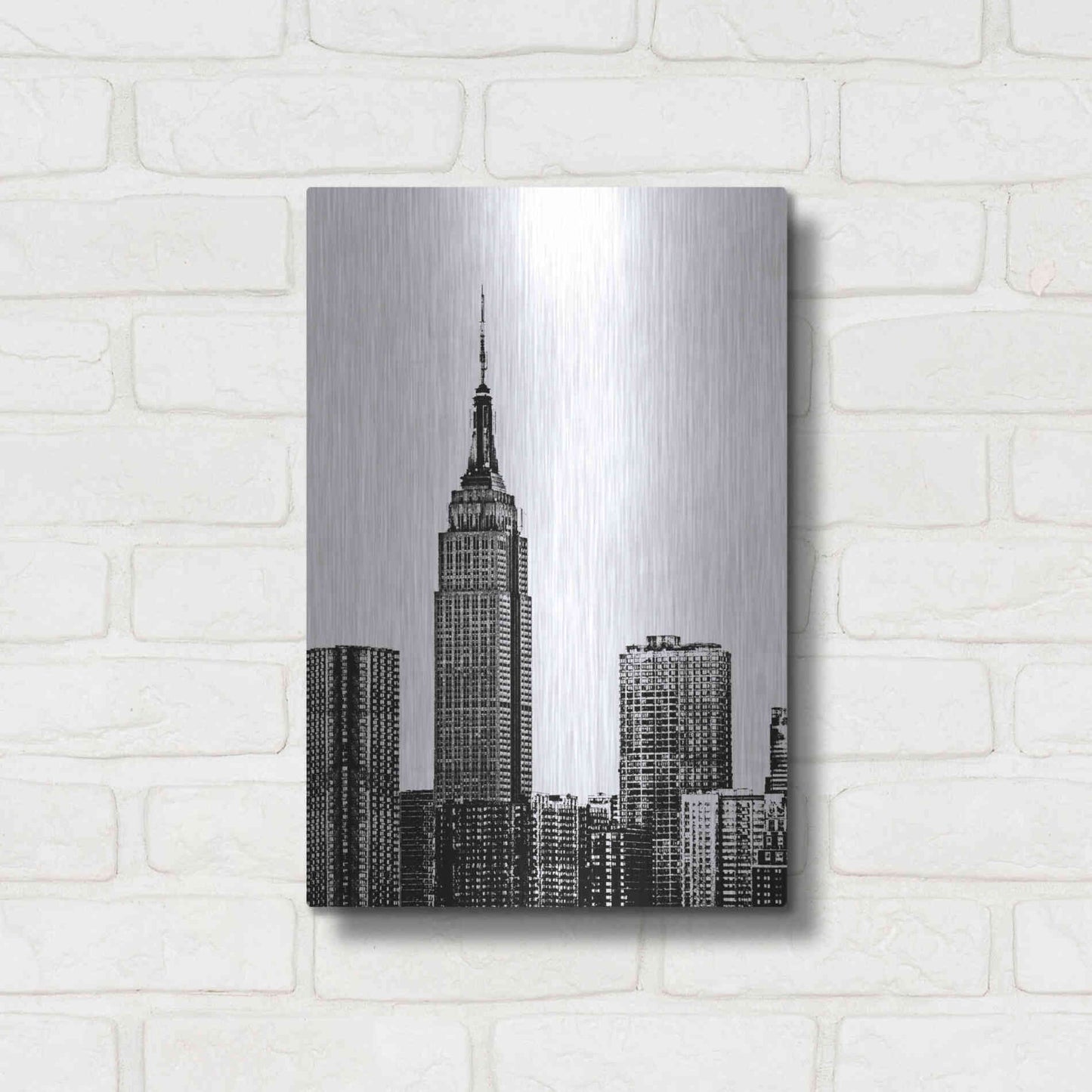 Luxe Metal Art 'NYC in Pure B&W XVIII' by Jeff Pica Metal Wall Art,12x16