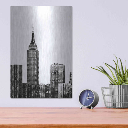 Luxe Metal Art 'NYC in Pure B&W XVIII' by Jeff Pica Metal Wall Art,12x16