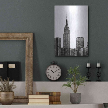 Luxe Metal Art 'NYC in Pure B&W XVIII' by Jeff Pica Metal Wall Art,12x16