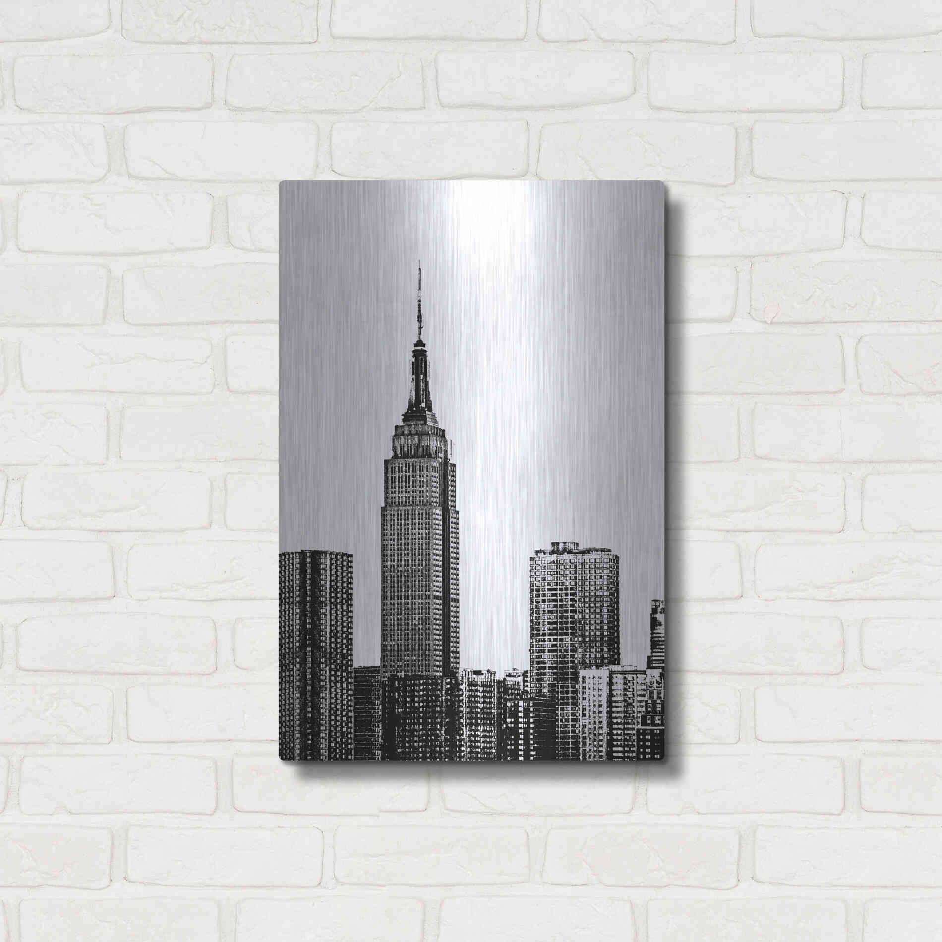 Luxe Metal Art 'NYC in Pure B&W XVIII' by Jeff Pica Metal Wall Art,16x24