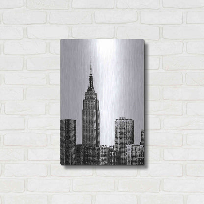 Luxe Metal Art 'NYC in Pure B&W XVIII' by Jeff Pica Metal Wall Art,16x24