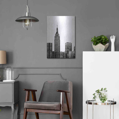 Luxe Metal Art 'NYC in Pure B&W XVIII' by Jeff Pica Metal Wall Art,16x24
