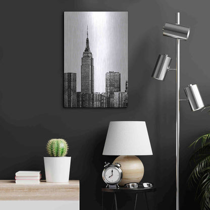 Luxe Metal Art 'NYC in Pure B&W XVIII' by Jeff Pica Metal Wall Art,16x24