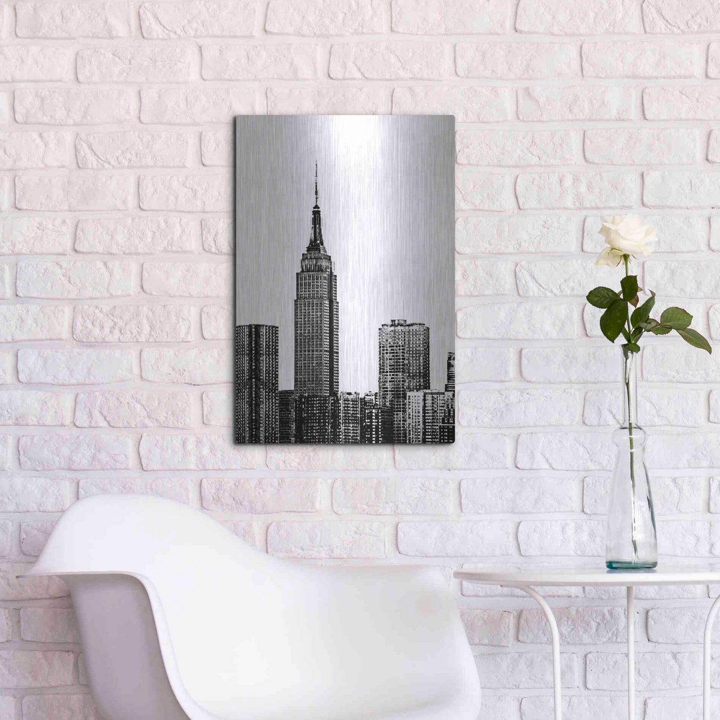 Luxe Metal Art 'NYC in Pure B&W XVIII' by Jeff Pica Metal Wall Art,16x24
