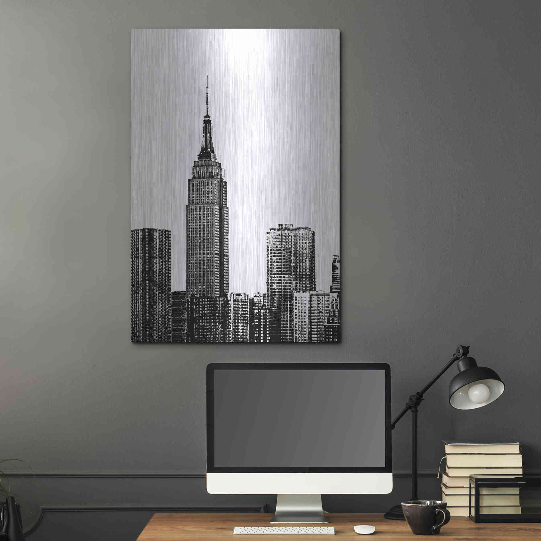 Luxe Metal Art 'NYC in Pure B&W XVIII' by Jeff Pica Metal Wall Art,24x36