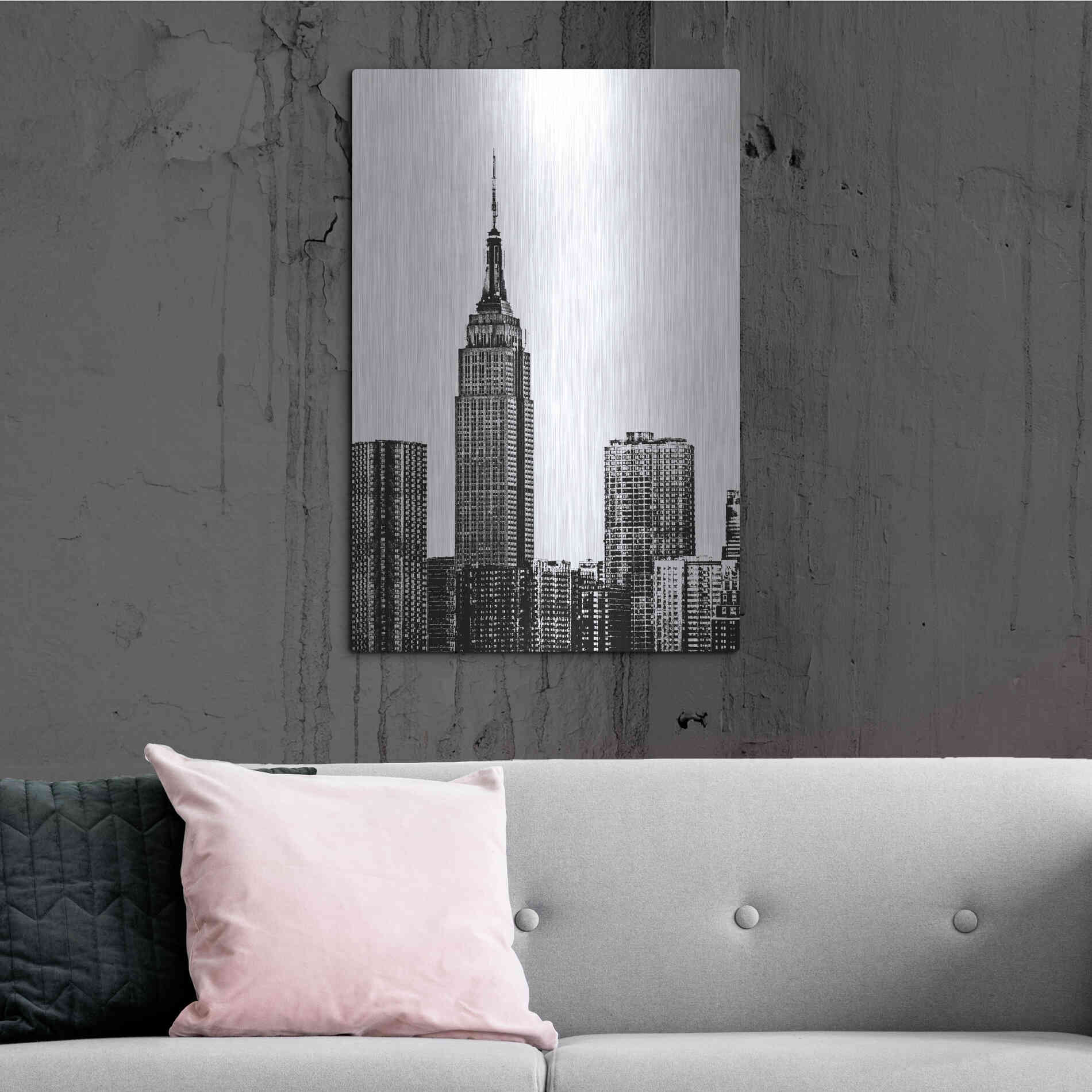Luxe Metal Art 'NYC in Pure B&W XVIII' by Jeff Pica Metal Wall Art,24x36