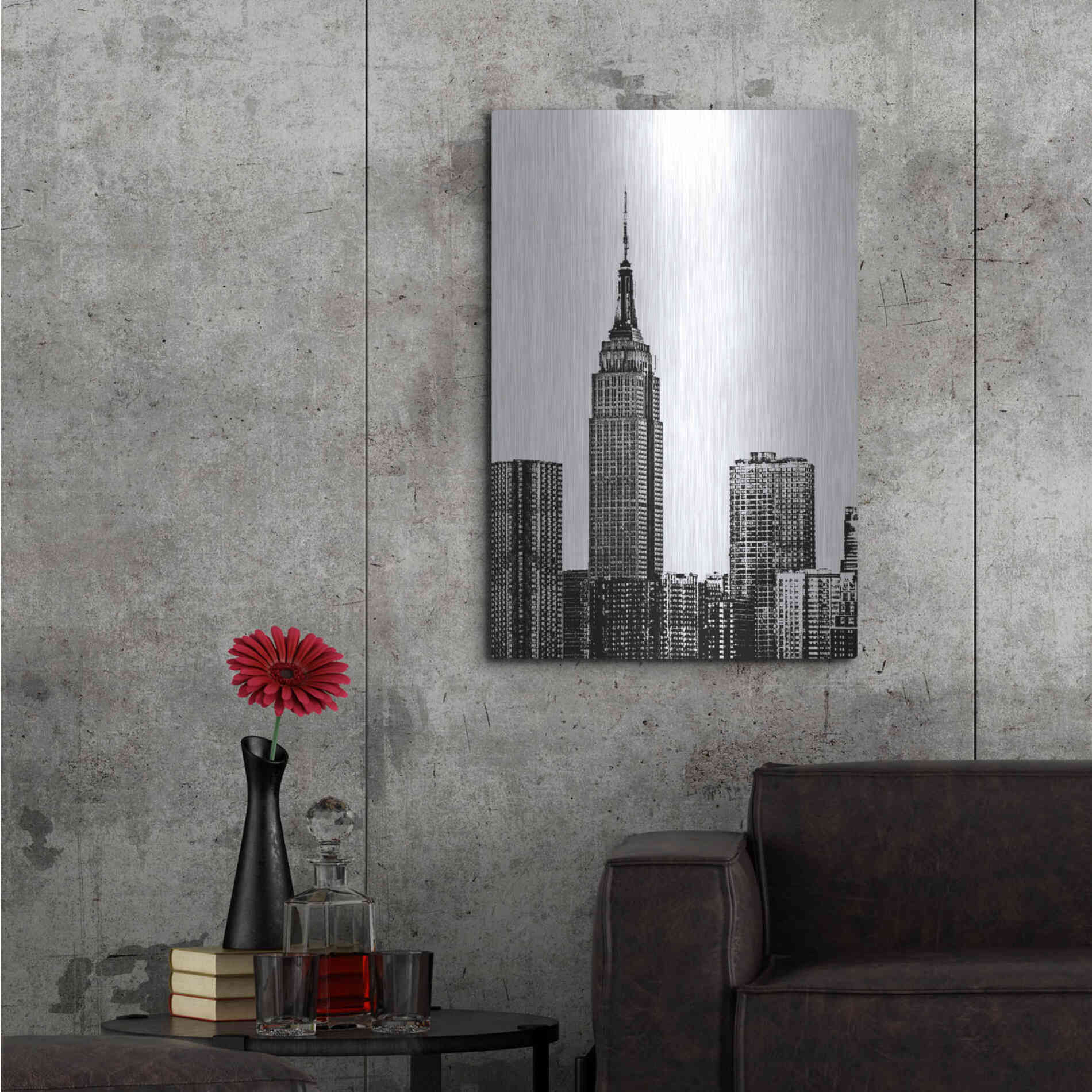 Luxe Metal Art 'NYC in Pure B&W XVIII' by Jeff Pica Metal Wall Art,24x36