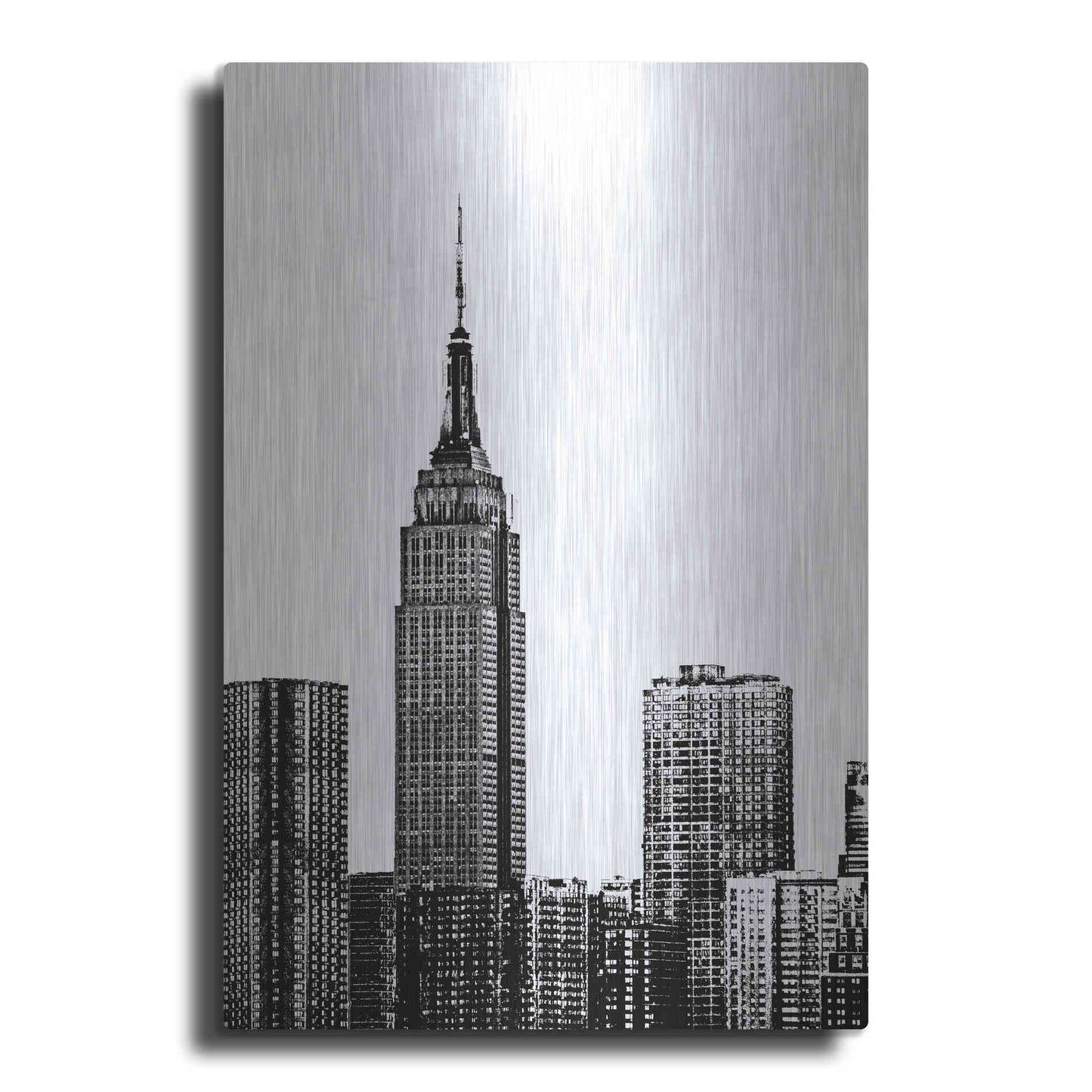 Luxe Metal Art 'NYC in Pure B&W XVIII' by Jeff Pica Metal Wall Art