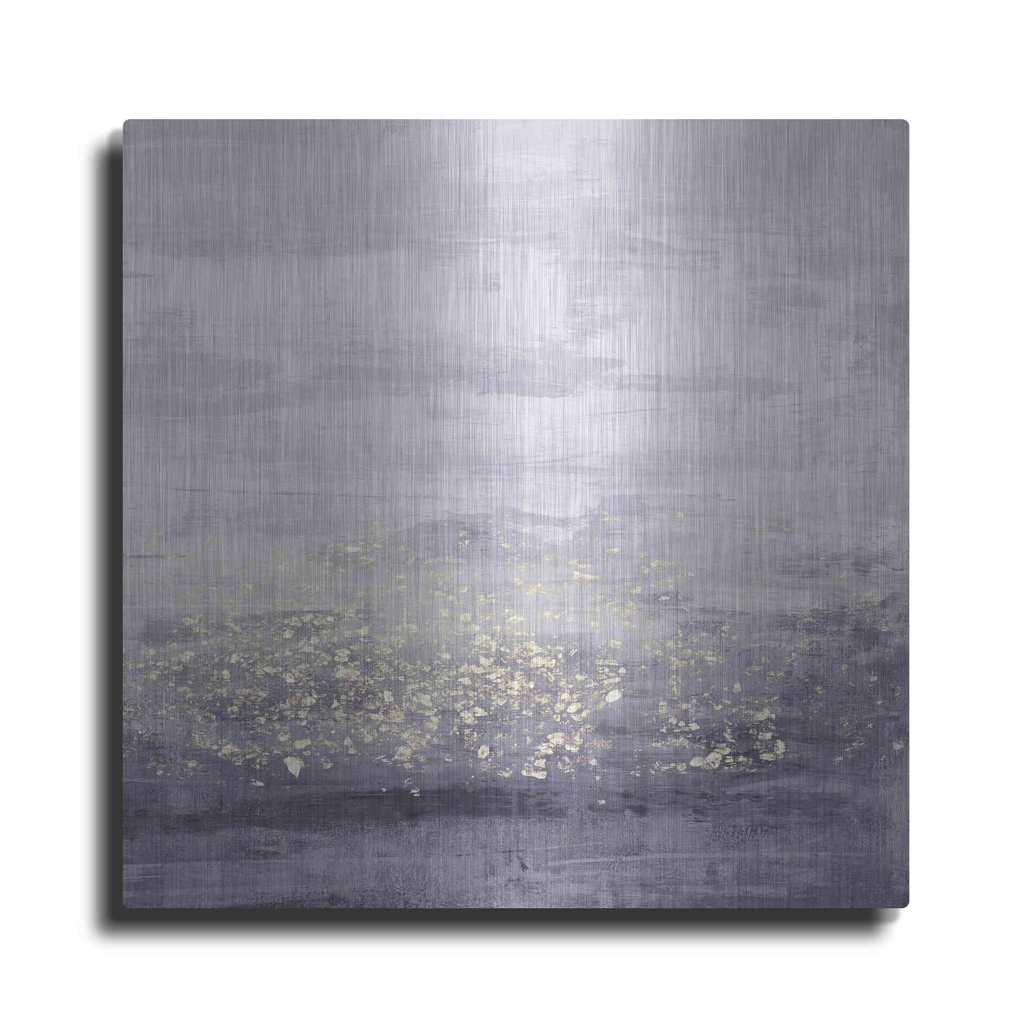 Luxe Metal Art 'Amethyst Glitter I' by Jennifer Goldberger Metal Wall Art