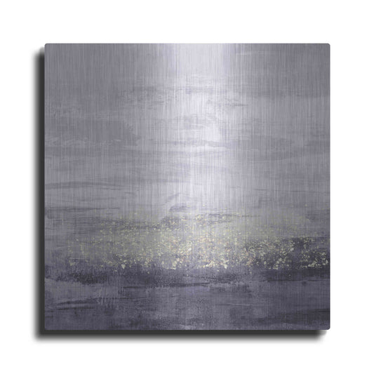 Luxe Metal Art 'Amethyst Glitter II' by Jennifer Goldberger Metal Wall Art