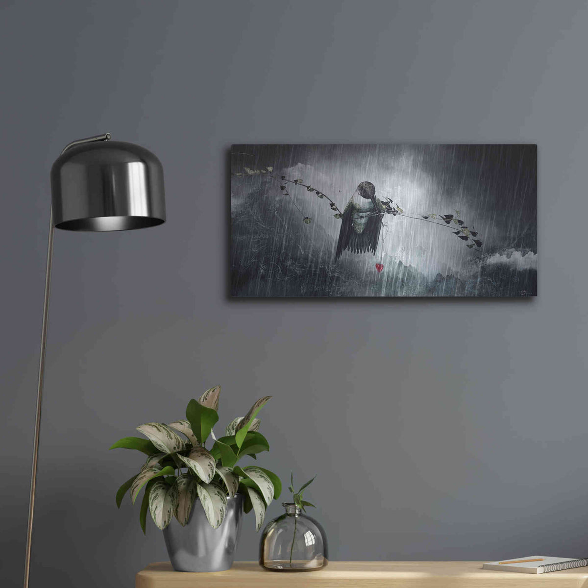 Luxe Metal Art 'Reach' by Cameron Gray, Metal Wall Art,24x12