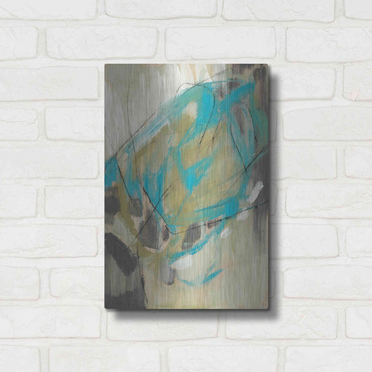 Luxe Metal Art 'Whirling I' by Jennifer Goldberger Metal Wall Art,12x16