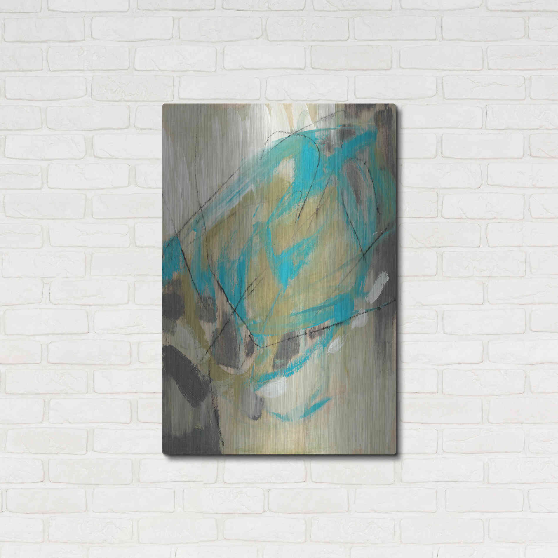 Luxe Metal Art 'Whirling I' by Jennifer Goldberger Metal Wall Art,24x36