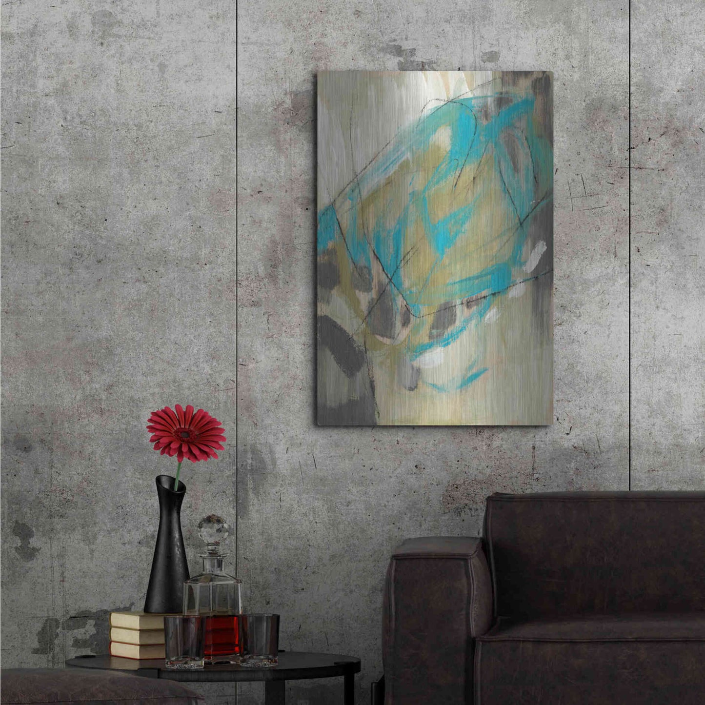 Luxe Metal Art 'Whirling I' by Jennifer Goldberger Metal Wall Art,24x36