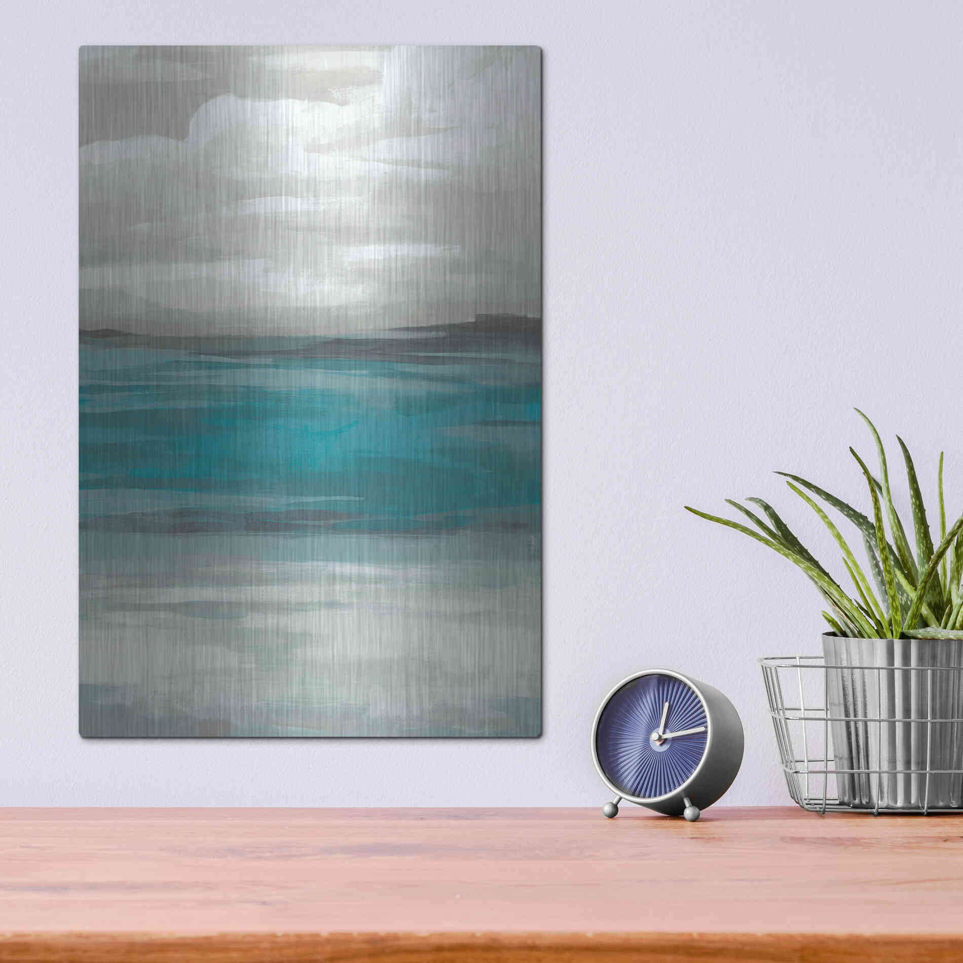 Luxe Metal Art 'Storm Front I' by June Erica Metal Wall Art,12x16