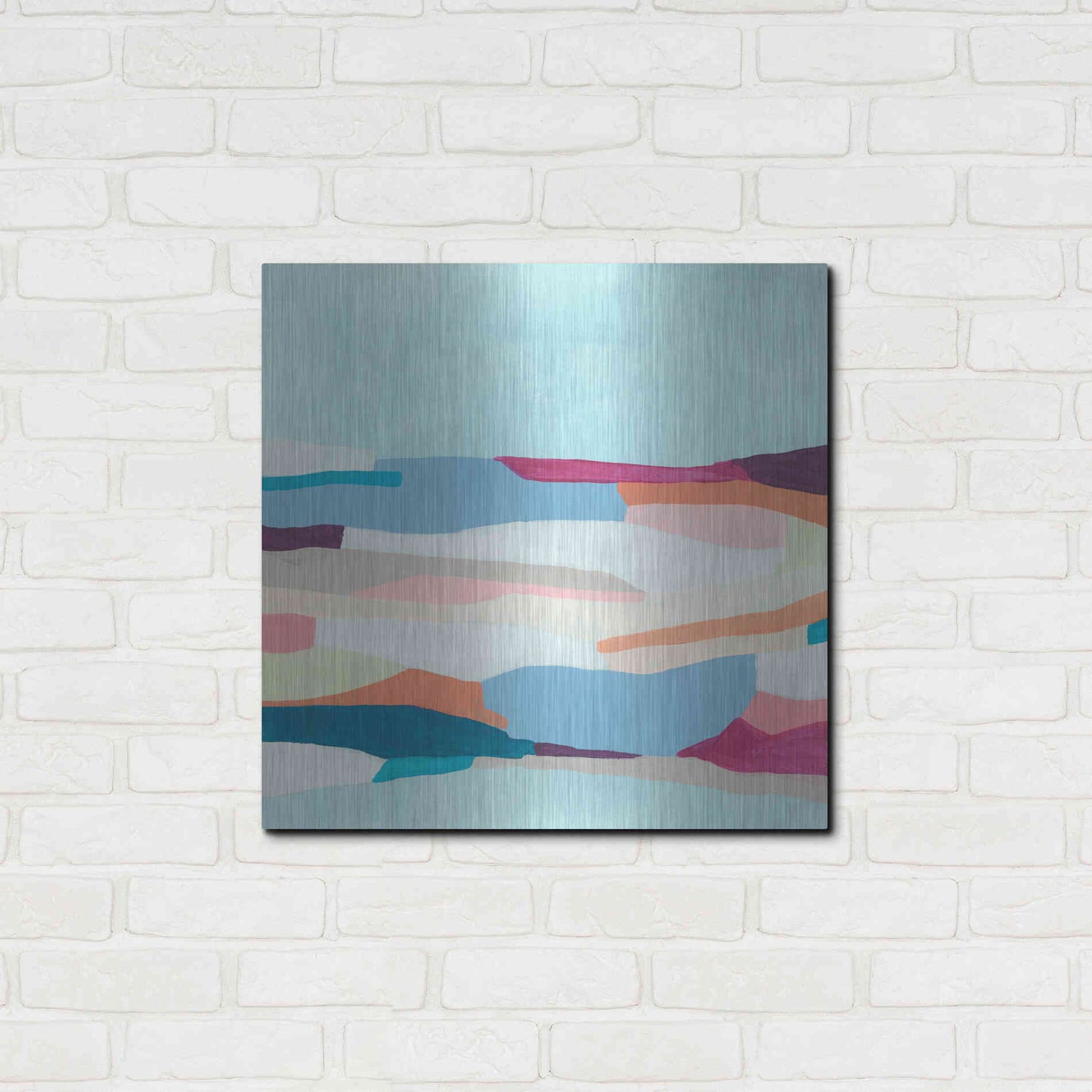 Luxe Metal Art 'Stratascape I' by June Erica Metal Wall Art,24x24