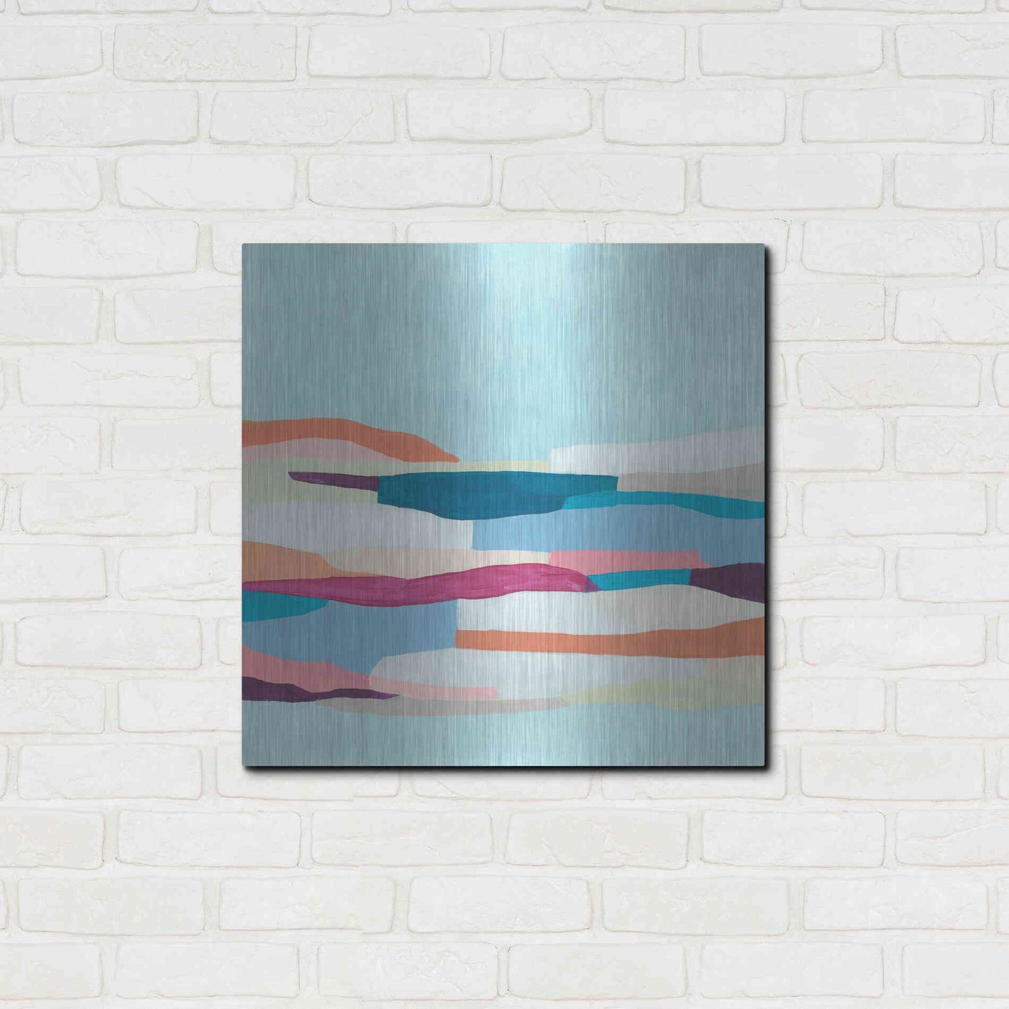 Luxe Metal Art 'Stratascape II' by June Erica Metal Wall Art,24x24