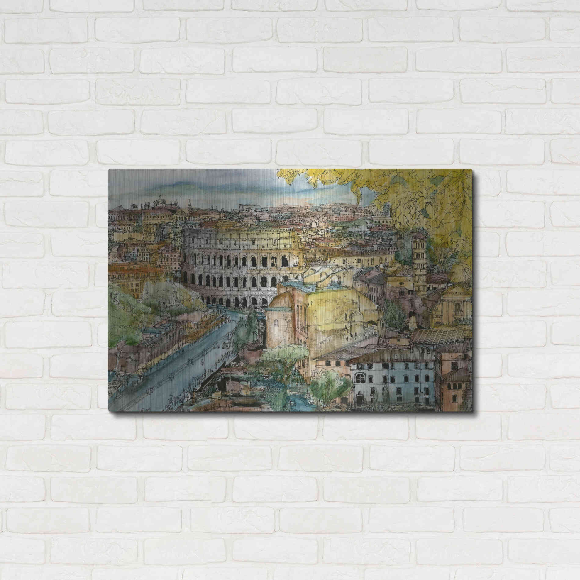 Luxe Metal Art 'European Afternoon III' by Melissa Wang Metal Wall Art,36x24