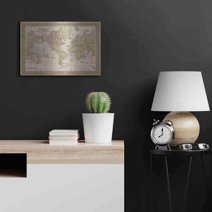 Luxe Metal Art 'Mitchell's World Map' by Mitchell Metal Wall Art,24x16