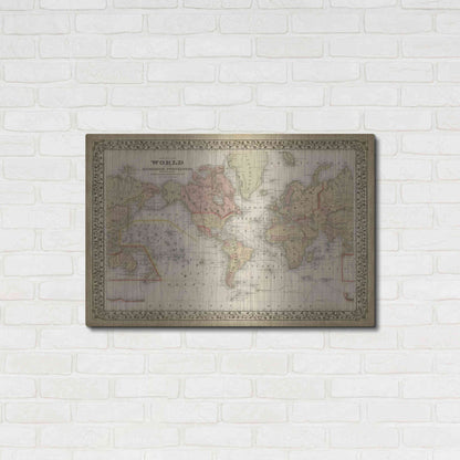 Luxe Metal Art 'Mitchell's World Map' by Mitchell Metal Wall Art,36x24