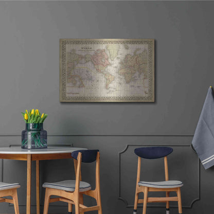 Luxe Metal Art 'Mitchell's World Map' by Mitchell Metal Wall Art,36x24