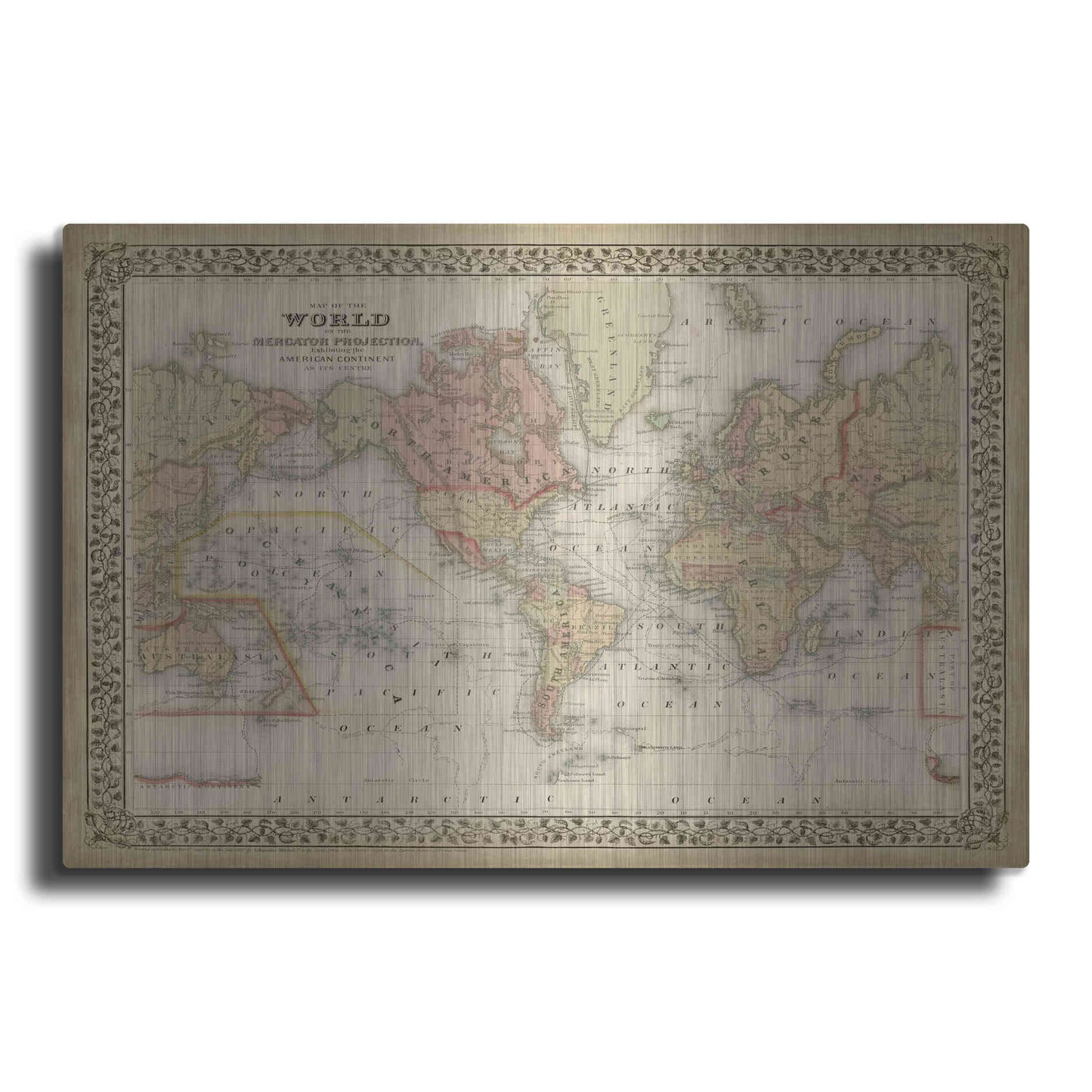 Luxe Metal Art 'Mitchell's World Map' by Mitchell Metal Wall Art
