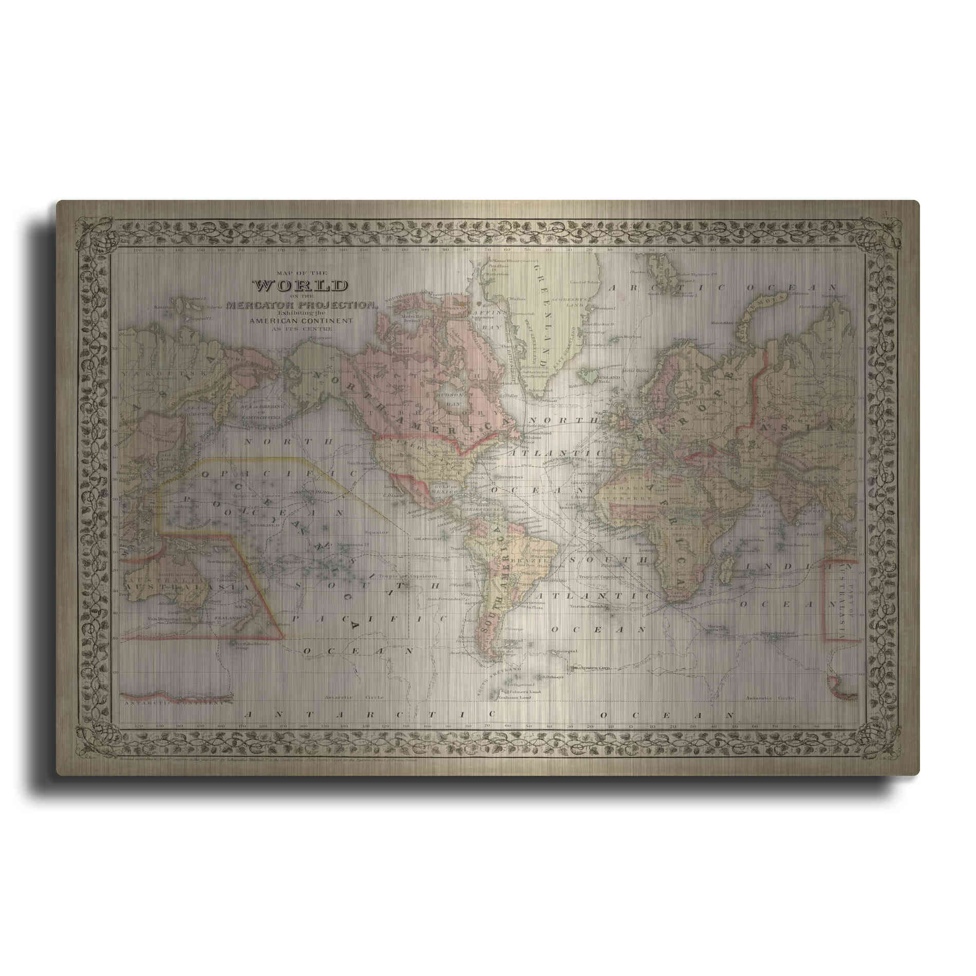 Luxe Metal Art 'Mitchell's World Map' by Mitchell Metal Wall Art