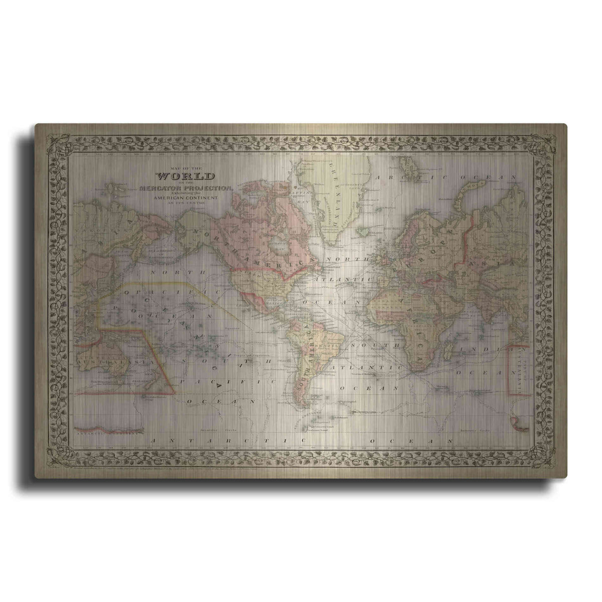 Luxe Metal Art 'Mitchell's World Map' by Mitchell Metal Wall Art