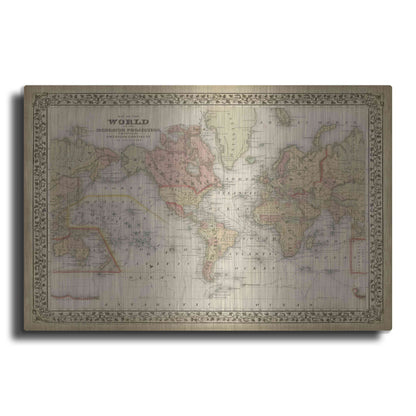 Luxe Metal Art 'Mitchell's World Map' by Mitchell Metal Wall Art