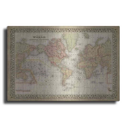 Luxe Metal Art 'Mitchell's World Map' by Mitchell Metal Wall Art