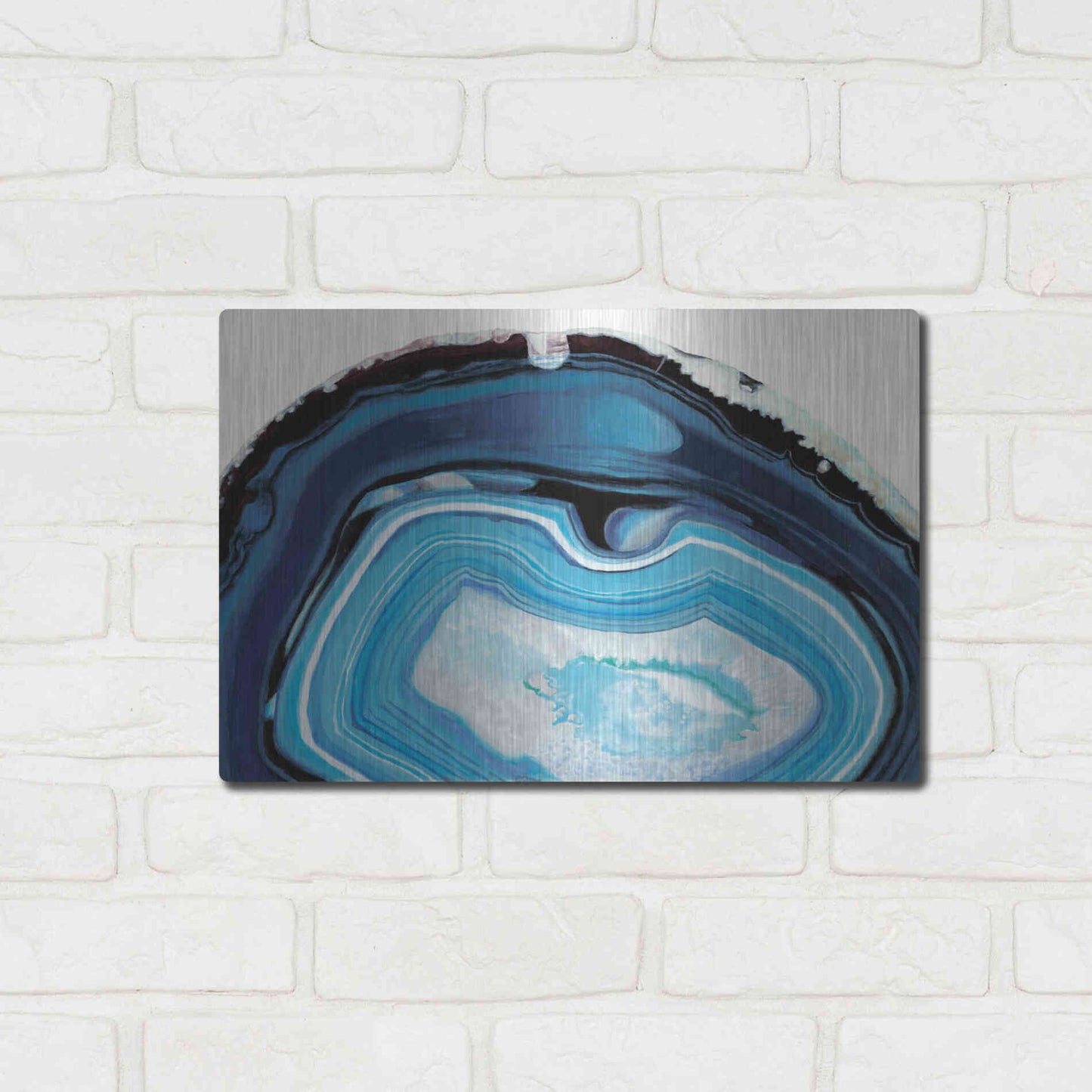 Luxe Metal Art 'Agate Studies I' by Naomi McCavitt, Metal Wall Art,16x12