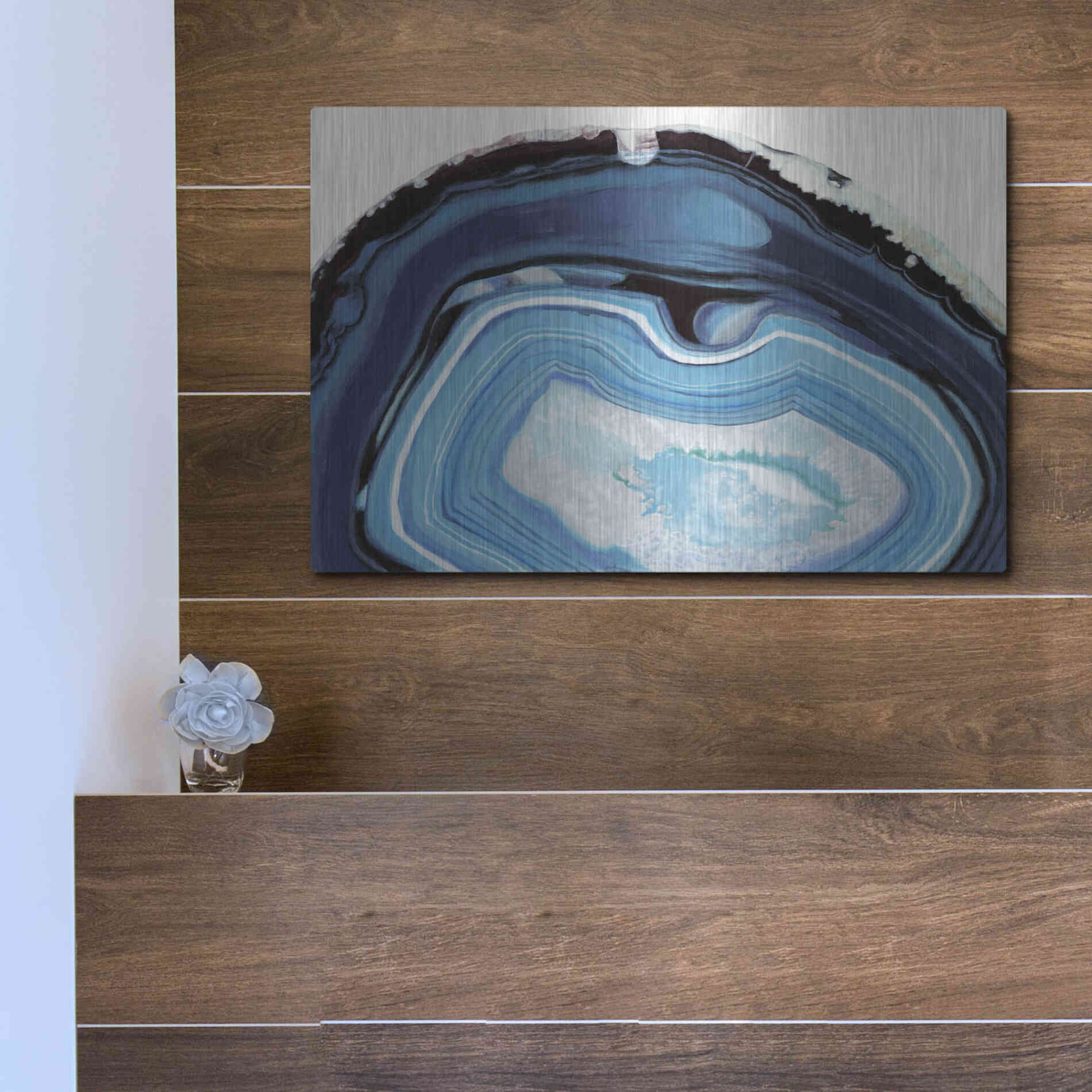 Luxe Metal Art 'Agate Studies I' by Naomi McCavitt, Metal Wall Art,16x12