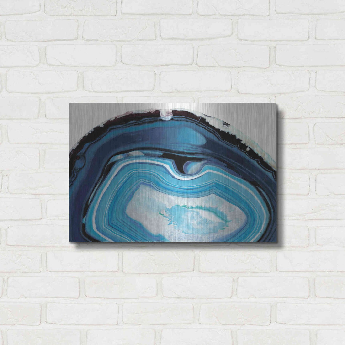 Luxe Metal Art 'Agate Studies I' by Naomi McCavitt, Metal Wall Art,24x16