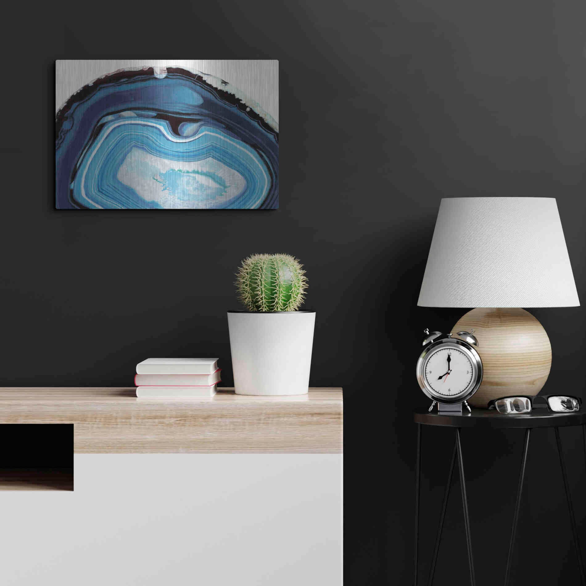 Luxe Metal Art 'Agate Studies I' by Naomi McCavitt, Metal Wall Art,24x16