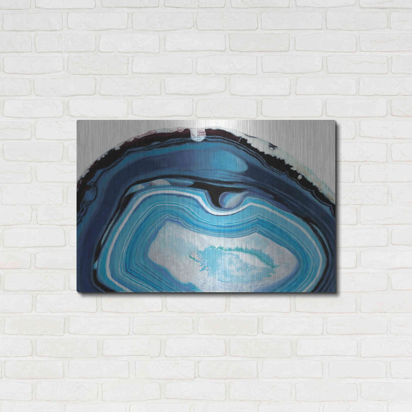 Luxe Metal Art 'Agate Studies I' by Naomi McCavitt, Metal Wall Art,36x24