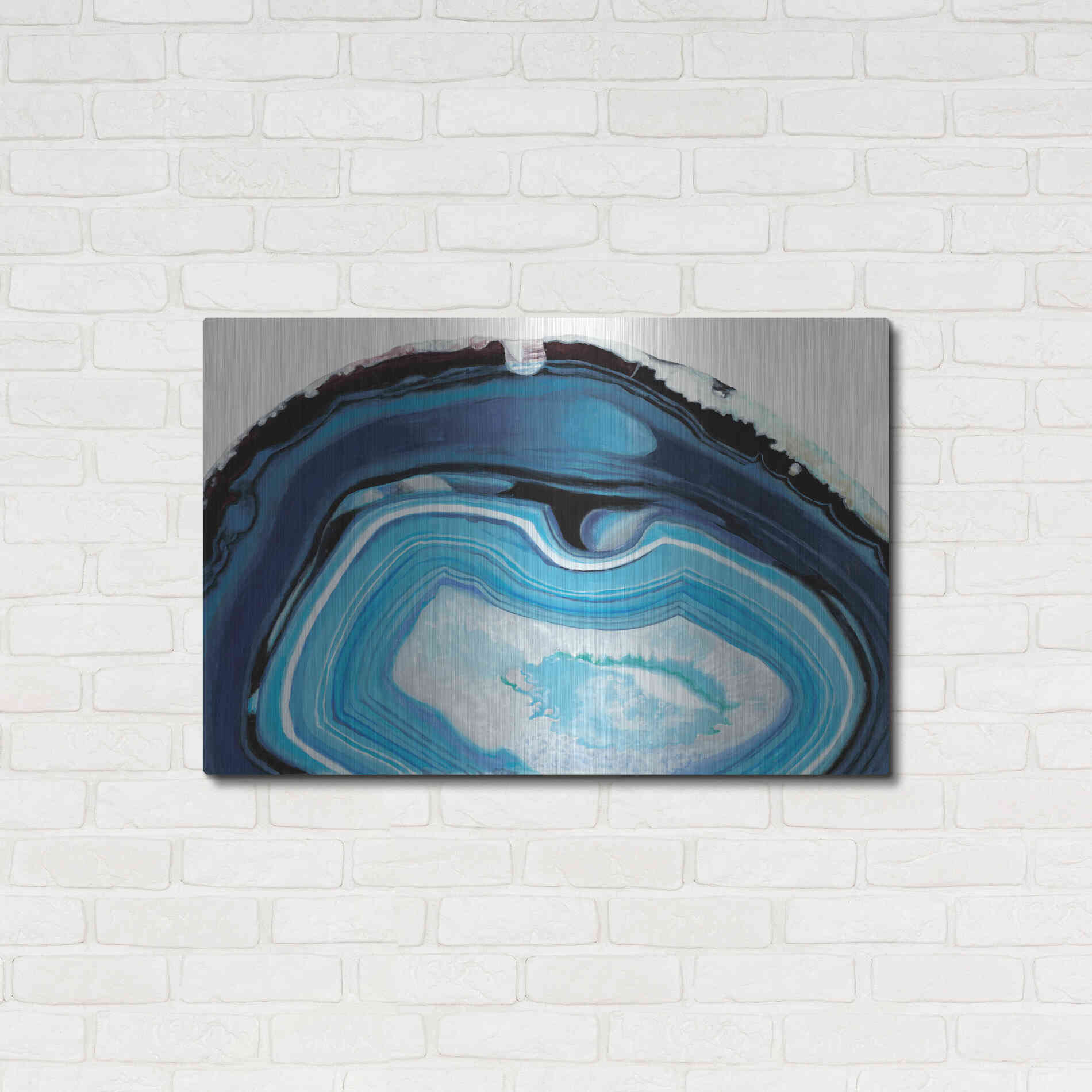 Luxe Metal Art 'Agate Studies I' by Naomi McCavitt, Metal Wall Art,36x24