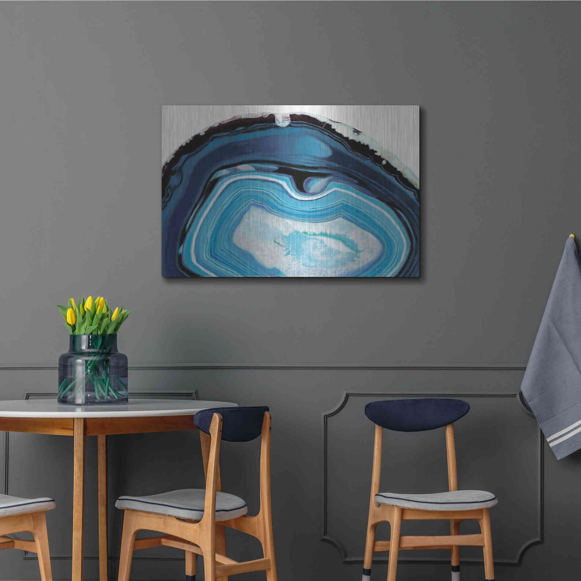 Luxe Metal Art 'Agate Studies I' by Naomi McCavitt, Metal Wall Art,36x24