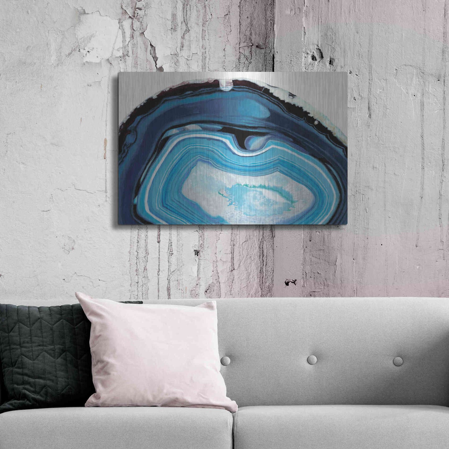 Luxe Metal Art 'Agate Studies I' by Naomi McCavitt, Metal Wall Art,36x24