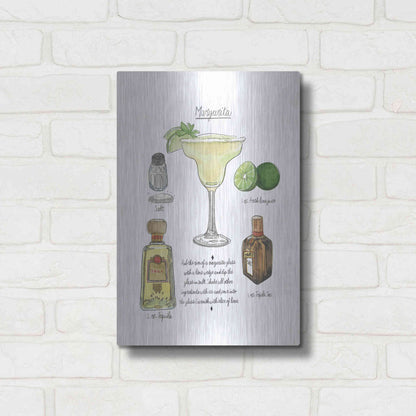 Luxe Metal Art 'Classic Cocktail - Margarita' by Naomi McCavitt, Metal Wall Art,12x16