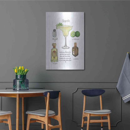 Luxe Metal Art 'Classic Cocktail - Margarita' by Naomi McCavitt, Metal Wall Art,24x36