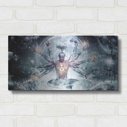Luxe Metal Art 'The Neverending Dreamer' by Cameron Gray, Metal Wall Art,24x12