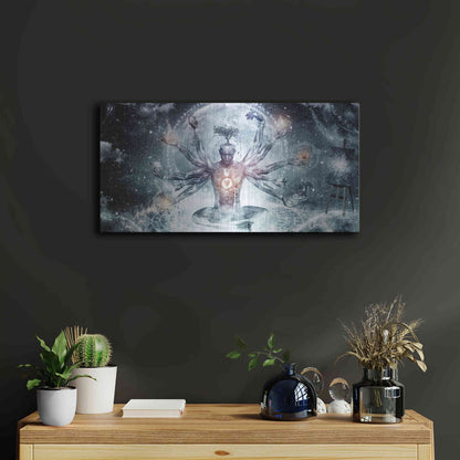 Luxe Metal Art 'The Neverending Dreamer' by Cameron Gray, Metal Wall Art,24x12