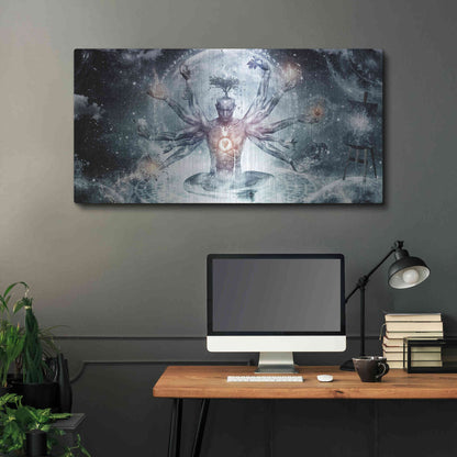 Luxe Metal Art 'The Neverending Dreamer' by Cameron Gray, Metal Wall Art,48x24