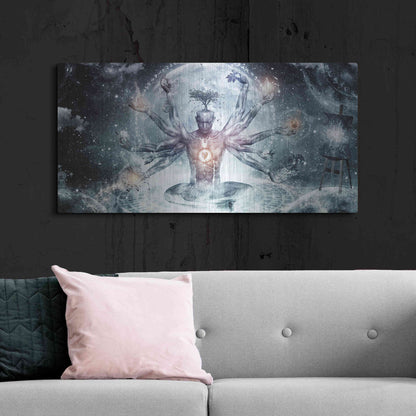 Luxe Metal Art 'The Neverending Dreamer' by Cameron Gray, Metal Wall Art,48x24