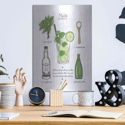 Luxe Metal Art 'Classic Cocktail - Old Fashioned' by Naomi McCavitt, Metal Wall Art,12x16