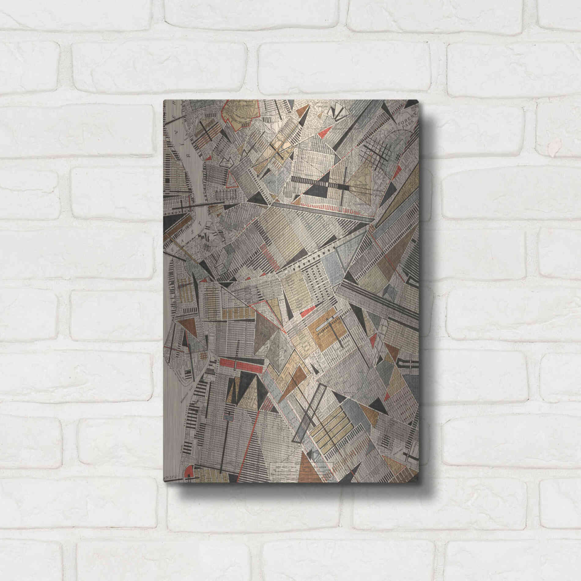 Luxe Metal Art 'Modern Map of Brooklyn' by Nikki Galapon Metal Wall Art,12x16