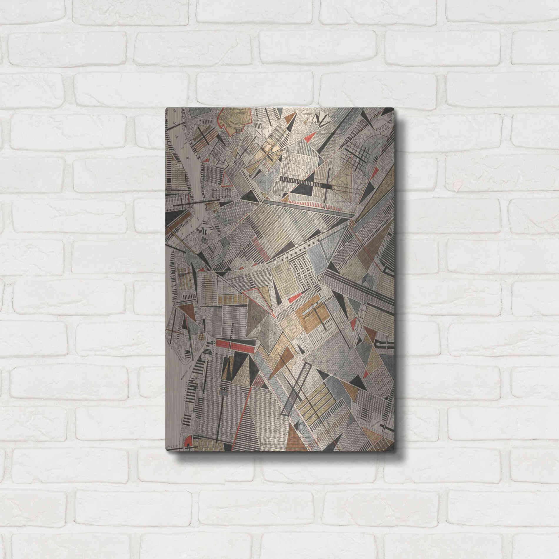 Luxe Metal Art 'Modern Map of Brooklyn' by Nikki Galapon Metal Wall Art,16x24