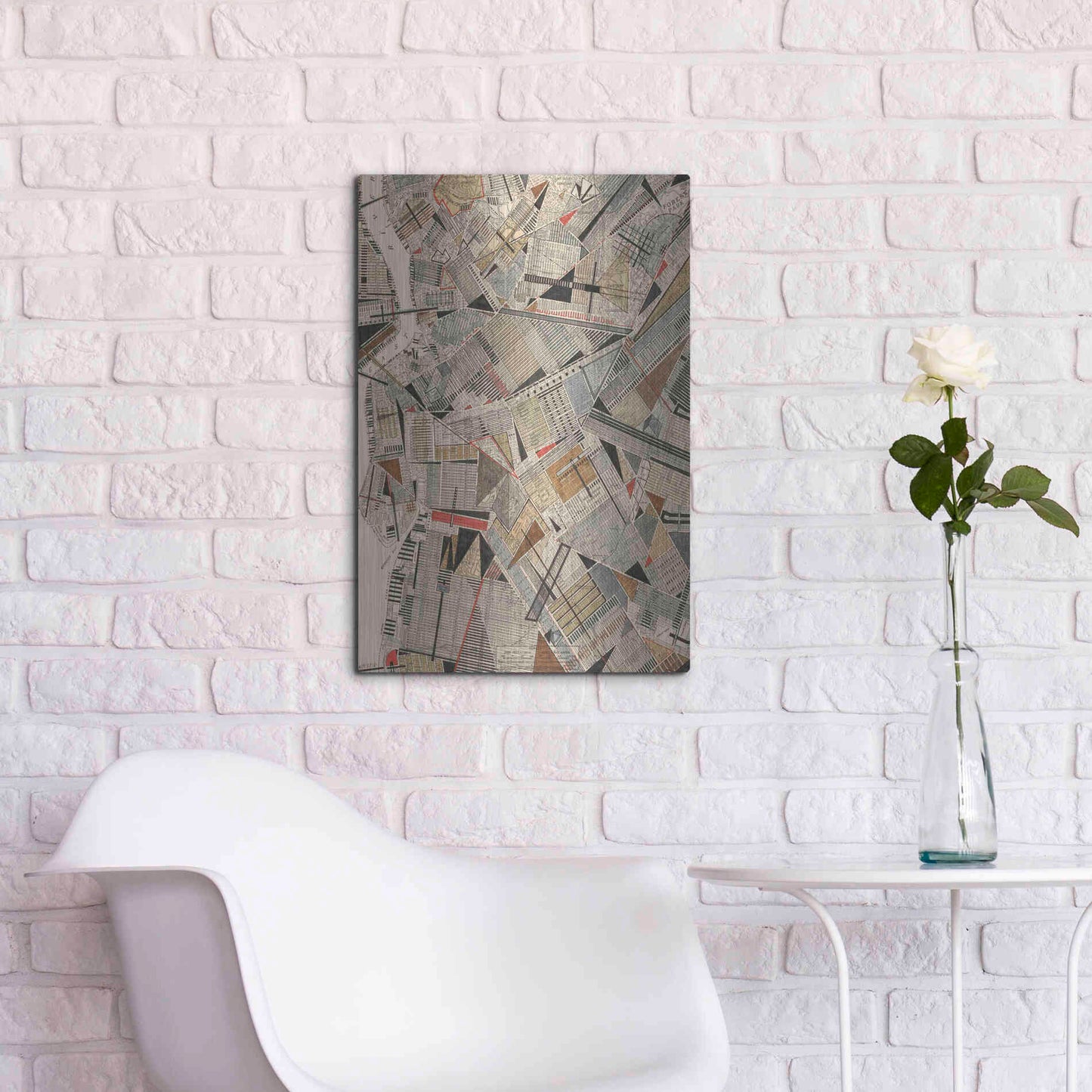 Luxe Metal Art 'Modern Map of Brooklyn' by Nikki Galapon Metal Wall Art,16x24